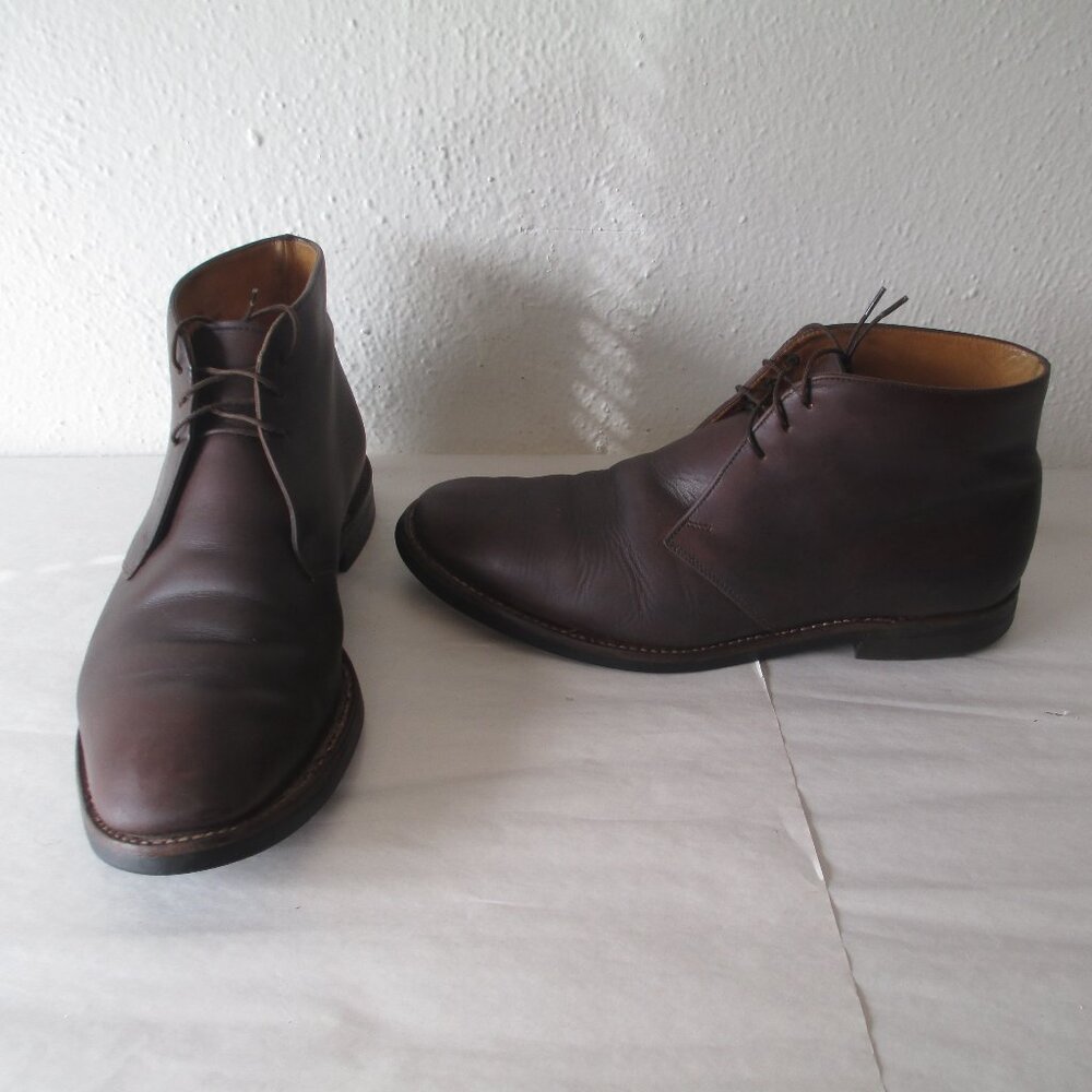 Charles Tyrwhitt Chukka Boots 9.5 D Lace Up Brown Leather Made in England Vibram